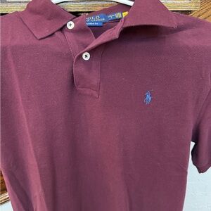 Polo by Ralph Lauren Boys 14-16 Maroon Burgundy Polo Shirt (A&M)